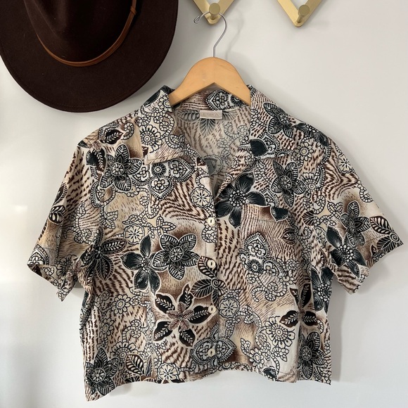 Vintage Tops - Vintage Vacay Cropped Top